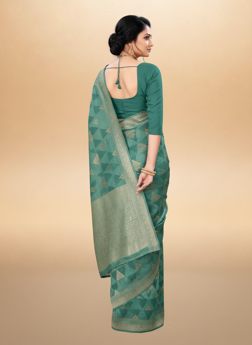 Viyona Blue Silk,Jacquard saree - PL-201