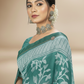 Teal Chiffon Printed Saree - Arpita-1002