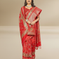 Red Dola Silk Printed Saree - Bawri-1001