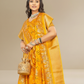 Mustard Dola Silk Printed Saree - Bawri-1004