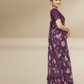 Purple Georgette Printed Saree - Birmi-1001