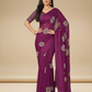 Violet Weigthless Printed Saree - DummasKing-5-5002