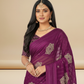 Violet Weigthless Printed Saree - DummasKing-5-5002