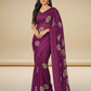 Violet Weigthless Printed Saree - DummasKing-5-5002