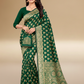 Viyona Green Silk Jacquard Fancy Saree-PL-104