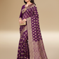 Viyona Purple Silk Jacquard Fancy Saree-PL-105