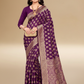 Viyona Purple Silk Jacquard Fancy Saree-PL-105