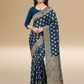 Viyona Blue Silk Jacquard Fancy Saree-PL-106