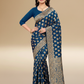 Viyona Blue Silk Jacquard Fancy Saree-PL-106