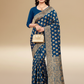 Viyona Blue Silk Jacquard Fancy Saree-PL-106
