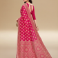 Viyona Pink Silk Jacquard Fancy Saree-PL-107