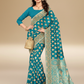 Viyona Sky Blue Silk Jacquard Fancy Saree-PL-108