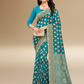 Viyona Sky Blue Silk Jacquard Fancy Saree-PL-108