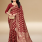 Viyona Maroon Silk Jacquard Fancy Saree-PL-109