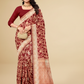 Viyona Maroon Silk Jacquard Fancy Saree-PL-112