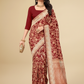 Viyona Maroon Silk Jacquard Fancy Saree-PL-112
