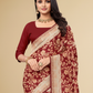 Viyona Maroon Silk Jacquard Fancy Saree-PL-112