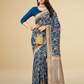 Viyona Blue Silk Jacquard Fancy Saree-PL-113