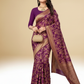 Viyona Purple Silk Jacquard Fancy Saree-PL-115