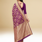 Viyona Purple Silk Jacquard Fancy Saree-PL-115