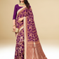 Viyona Purple Silk Jacquard Fancy Saree-PL-115