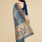 Viyona Blue Silk Jacquard Fancy Saree-PL-116