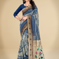 Viyona Blue Silk Jacquard Fancy Saree-PL-116