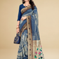 Viyona Blue Silk Jacquard Fancy Saree-PL-116