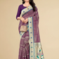 Viyona Purple Silk Jacquard Fancy Saree-PL-118