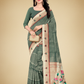Viyona Sea Green Silk Jacquard Fancy Saree-PL-120