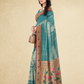 Viyona Sky Blue Silk Jacquard Fancy Saree-PL-123