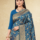 Viyona Blue Silk Jacquard Fancy Saree-PL-125