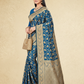 Viyona Blue Silk Jacquard Fancy Saree-PL-125