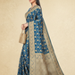 Viyona Blue Silk Jacquard Fancy Saree-PL-125