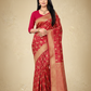 Viyona Red Silk Jacquard Fancy Saree-PL-126