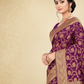 Viyona Purple Silk Jacquard Fancy Saree-PL-127