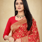 Viyona Red Silk Jacquard Fancy Saree-PL-128