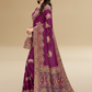 Viyona Purple Silk Jacquard Fancy Saree-PL-130