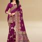 Viyona Purple Silk Jacquard Fancy Saree-PL-130