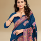 Viyona Blue Silk Jacquard Fancy Saree-PL-131