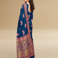 Viyona Blue Silk Jacquard Fancy Saree-PL-131