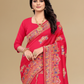 Viyona Red Silk Jacquard Fancy Saree-PL-136
