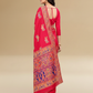 Viyona Red Silk Jacquard Fancy Saree-PL-136