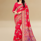 Viyona Red Silk Jacquard Fancy Saree-PL-136