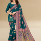 Viyona Sea Green Silk Jacquard Fancy Saree-PL-137