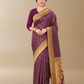 Viyona Purple Silk Jacquard Fancy Saree-PL-147