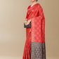 Viyona Red Silk Jacquard Fancy Saree-PL-153