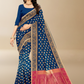 Viyona Blue Silk Jacquard Fancy Saree-PL-158