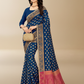 Viyona Blue Silk Jacquard Fancy Saree-PL-158