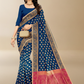 Viyona Blue Silk Jacquard Fancy Saree-PL-158